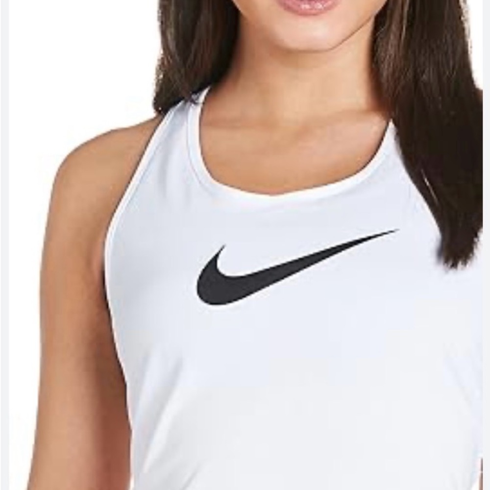 Nike NWT Women's White Razorback Dri Fit Sz Small Training Tank with Black Logo